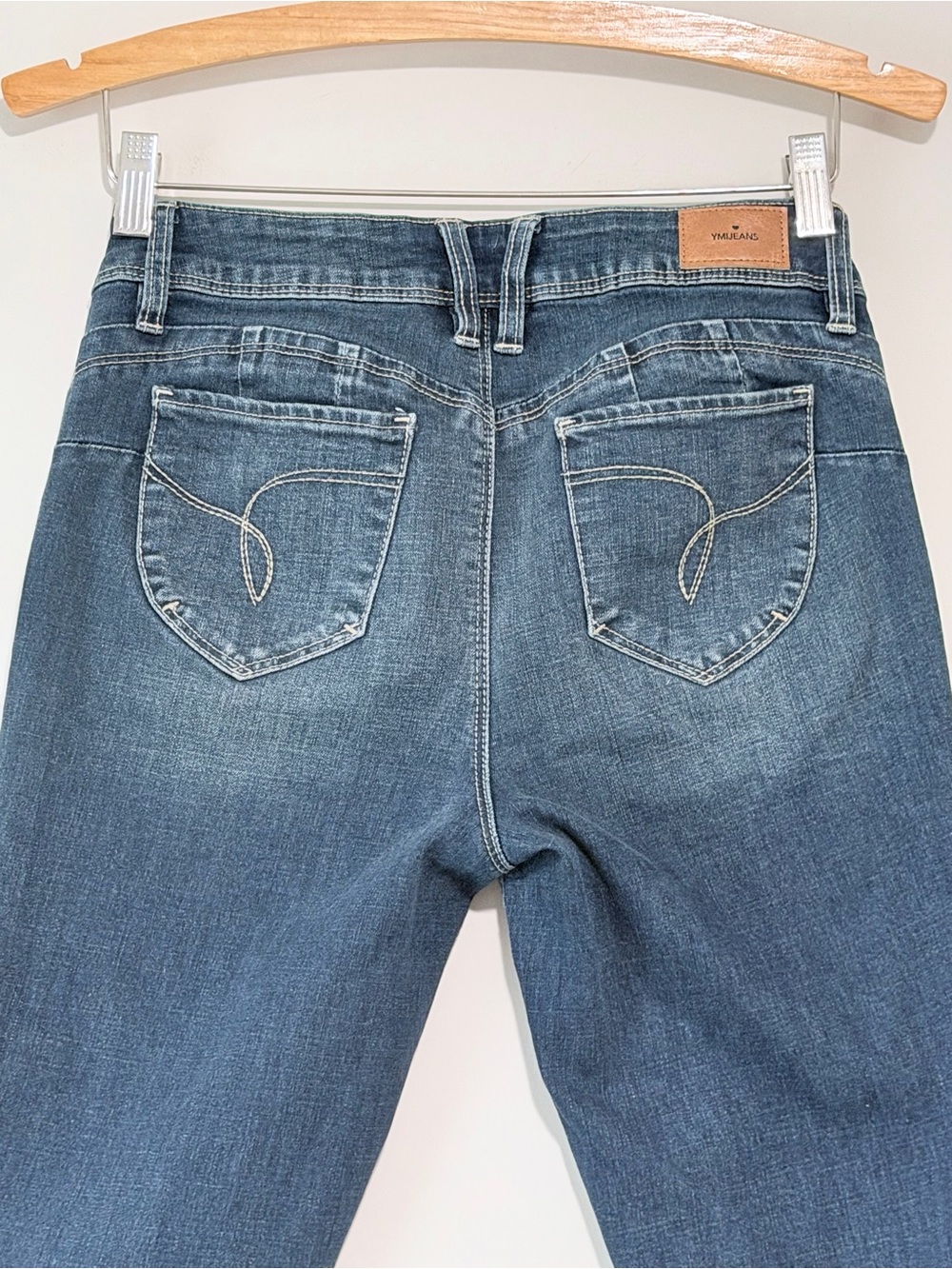 YMI Jeans “Wanna Betta Butt” Mid Rise Dark Wash Bootcut Flare - Picture 13 of 14